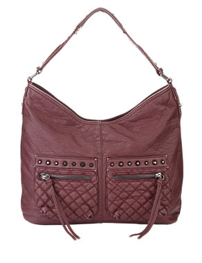 Quilted & Studded Hobo Bag Image 2 of 7
