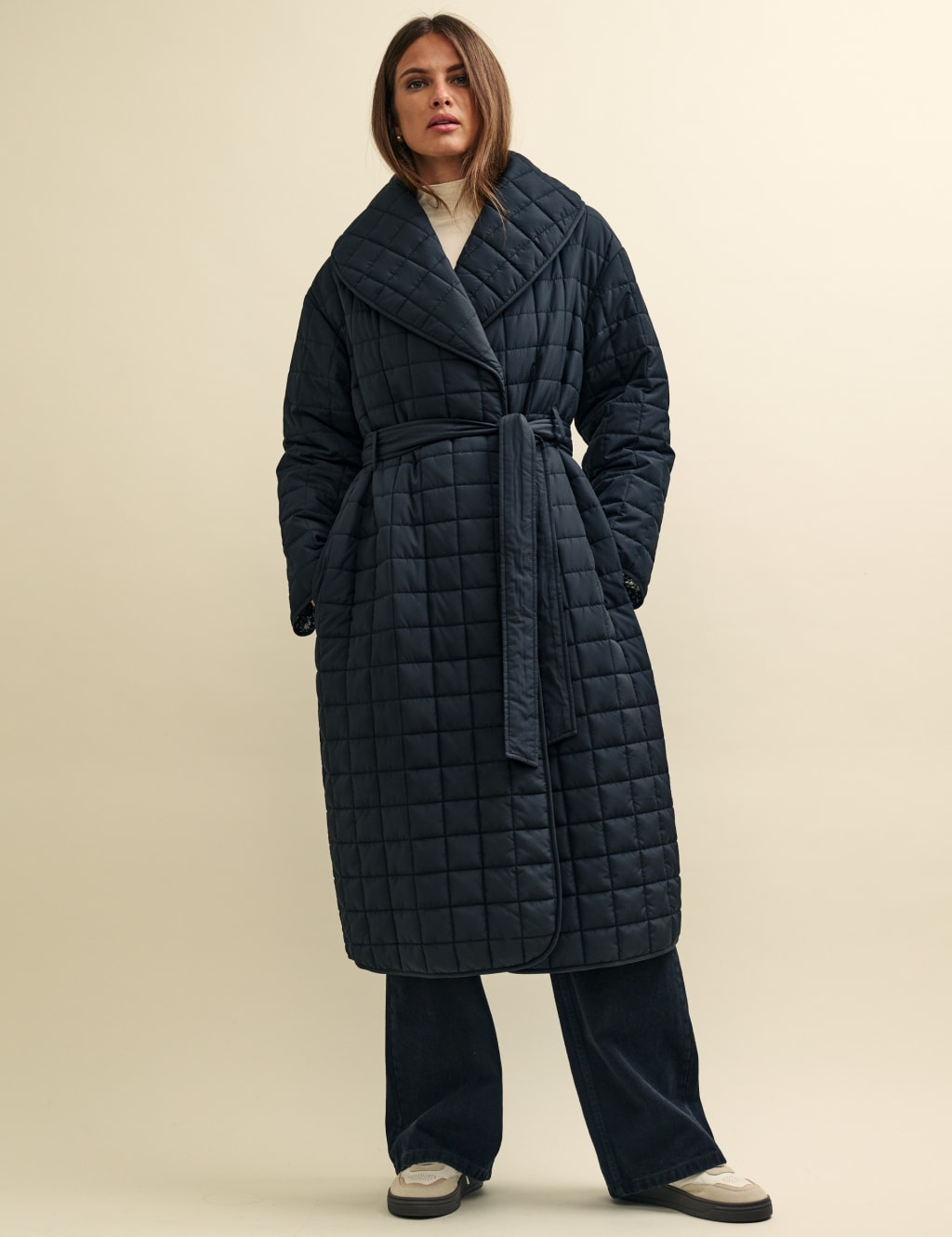 Shawl collar wrap sales coat