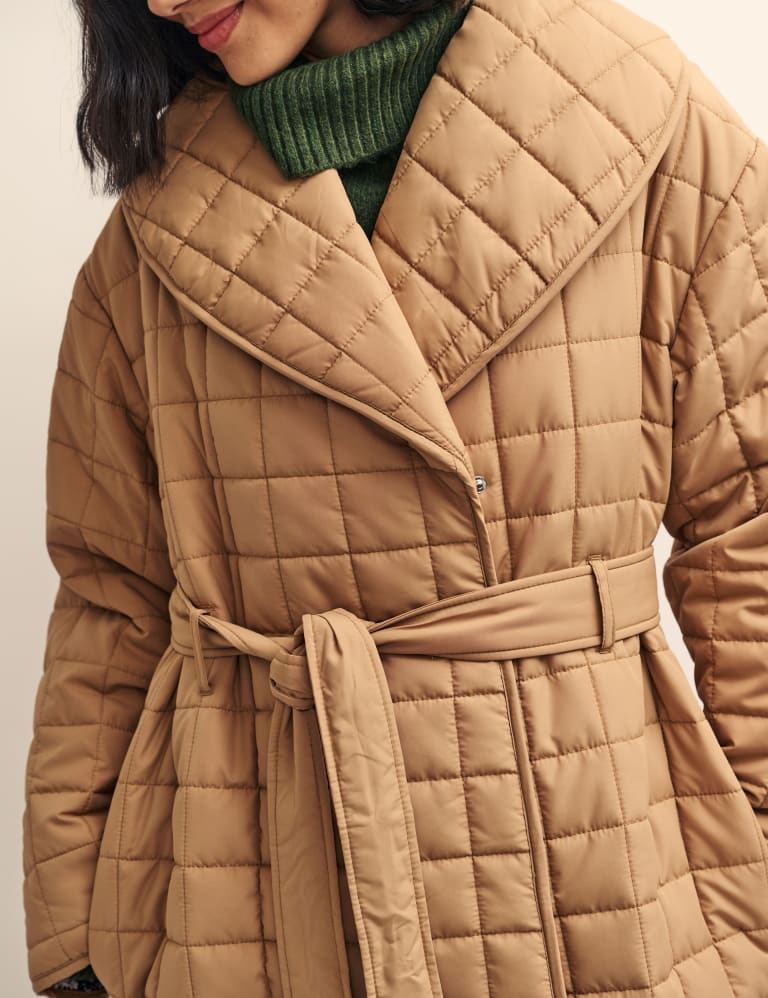 Belted shawl collar coat on sale