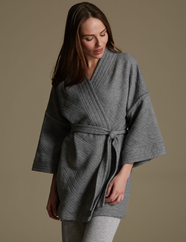 Quilted Belted Wrap Dressing Gown 1 of 3