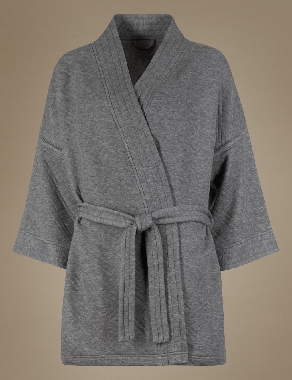 Quilted Belted Wrap Dressing Gown 1 of 3