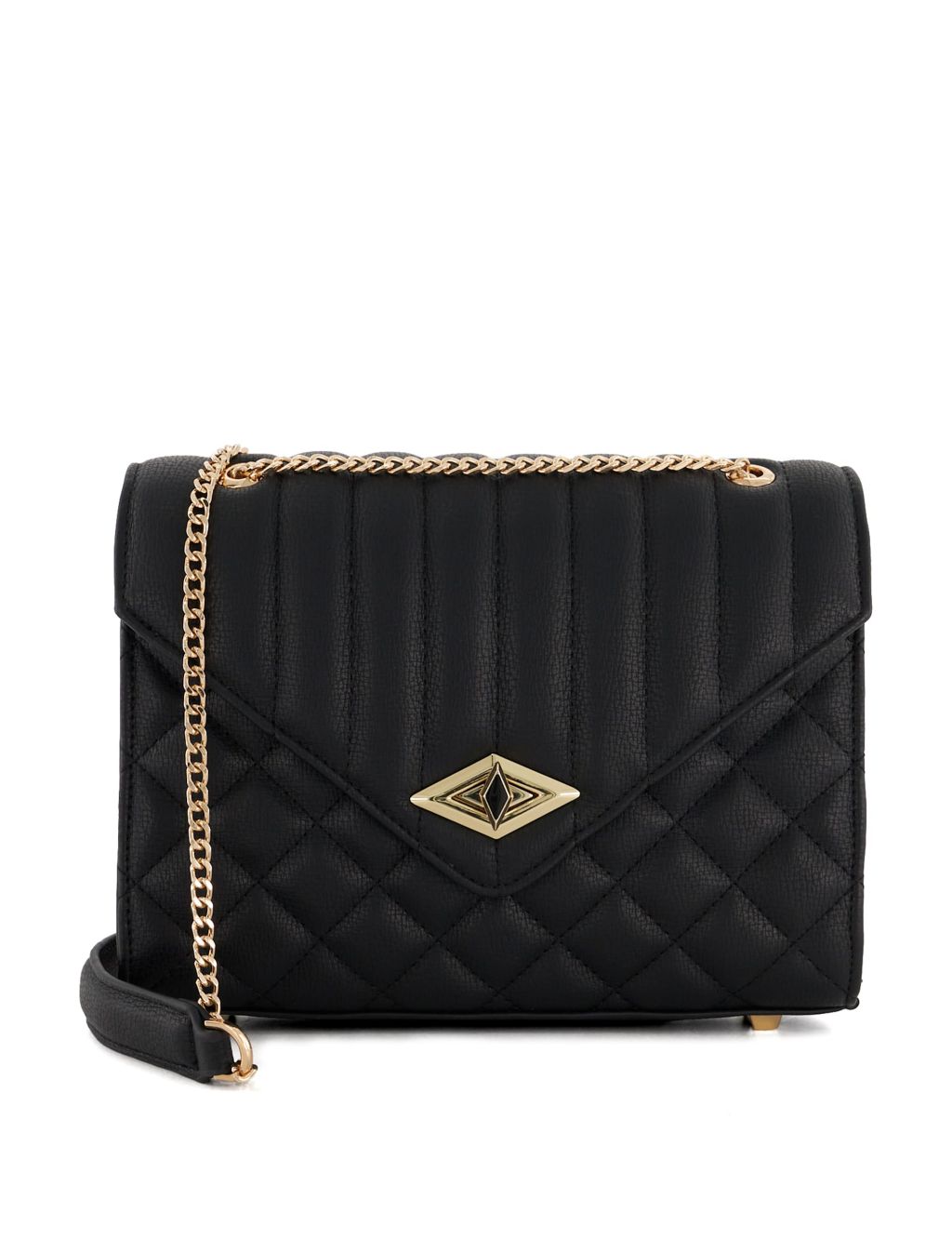 Quilted Chain Strap Clutch Bag | Dune London | M&S