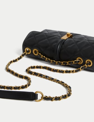 Quilted Chain Strap Cross Body Shoulder Bag Image 2 of 6