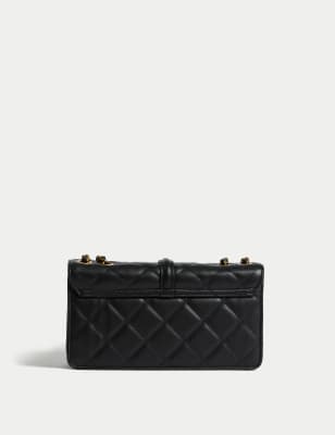 Quilted shoulder bag with chain strap hot sale