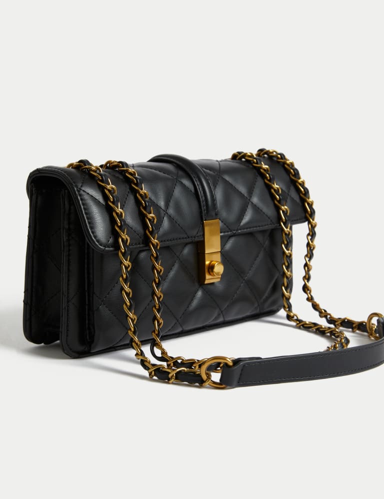 Quilted Chain Strap Cross Body Shoulder Bag | M&S Collection | M&S