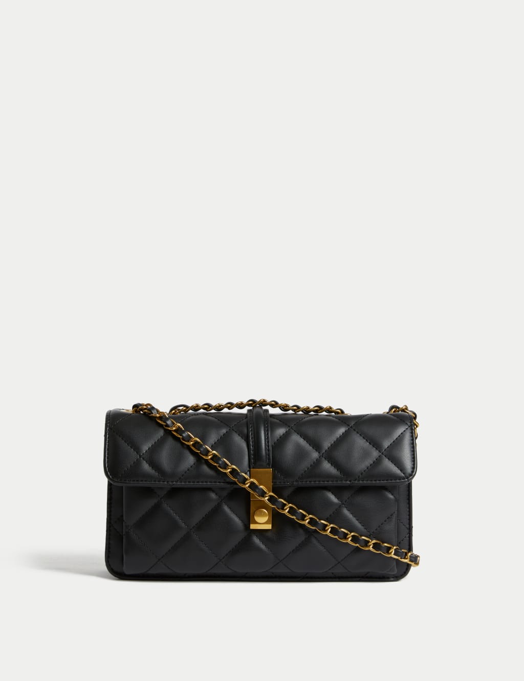 Quilted Chain Strap Cross Body Shoulder Bag 3 of 6