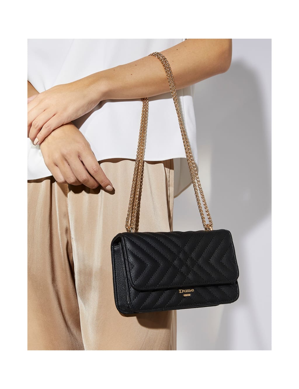 Quilted Chain Strap Shoulder Bag Dune London M&S