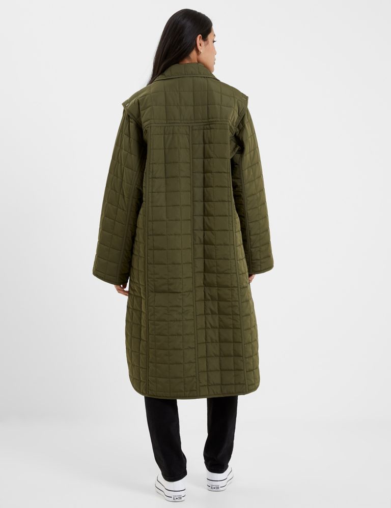 Quilted Collared Relaxed Longline Coat 4 of 4