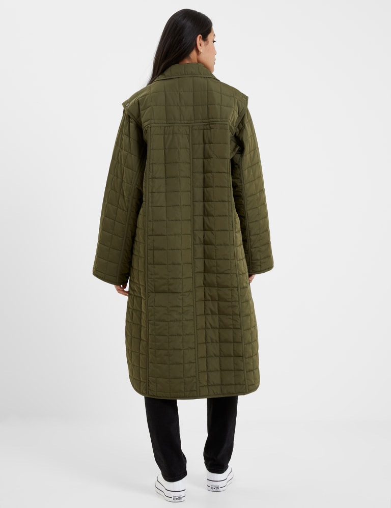 Quilted Collared Relaxed Longline Coat French Connection M S