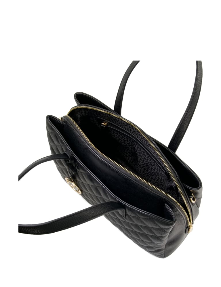 Large black handbag with deals zip