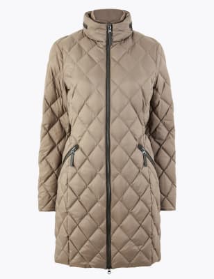 quilted feather coat
