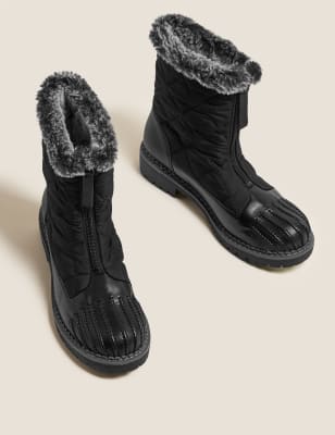 boots with fur trim