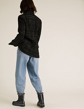 Quilted Faux Fur Trim Ankle Boots Image 2 of 6