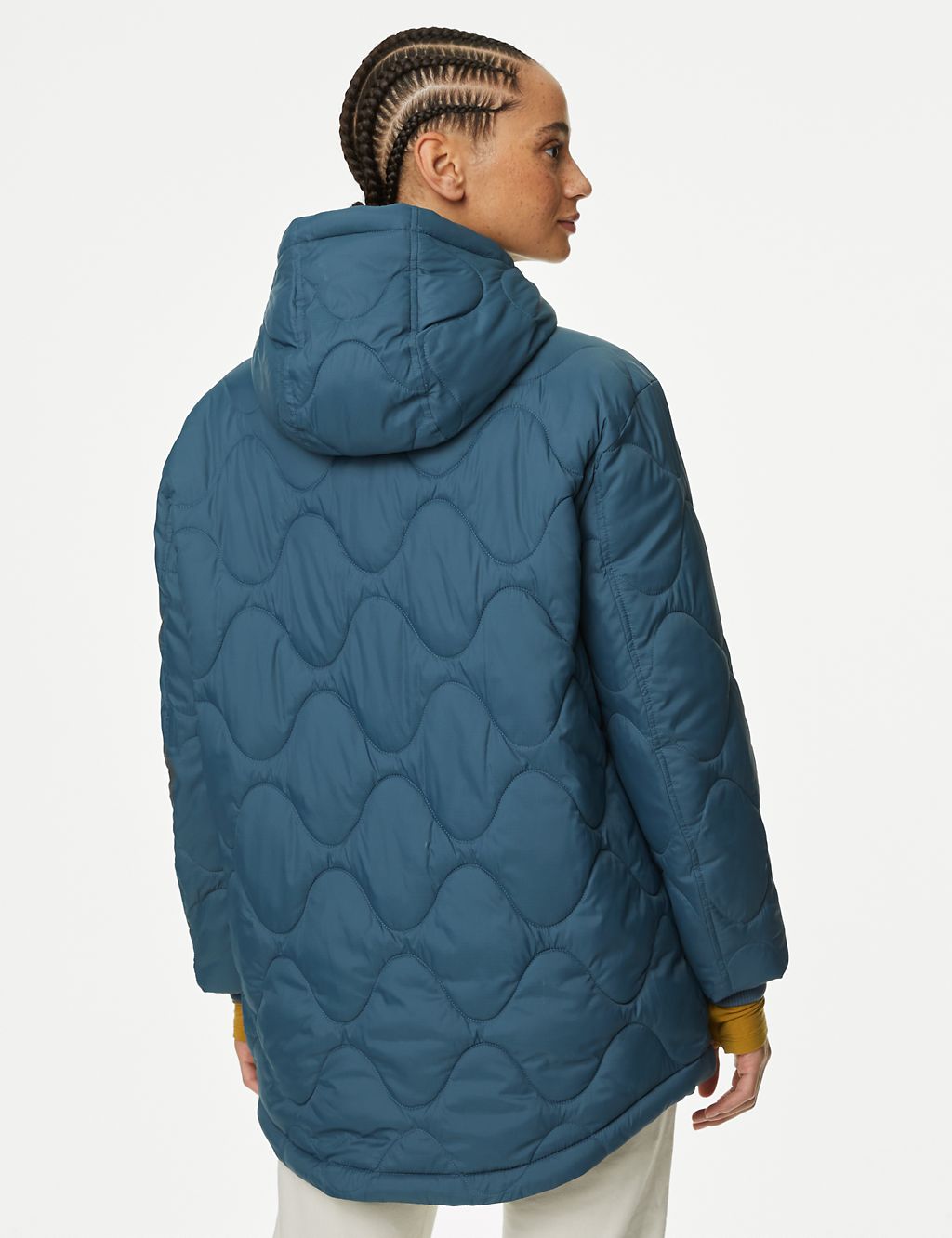 Quilted Half Zip Hooded Puffer Jacket 4 of 8