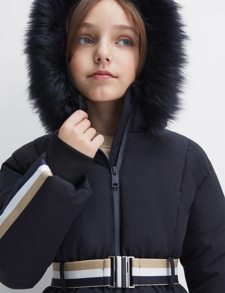 Girls black hooded coat hotsell