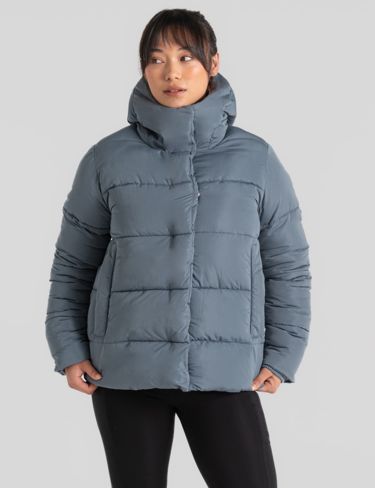 Jones new york hooded quilted puffer coat deals