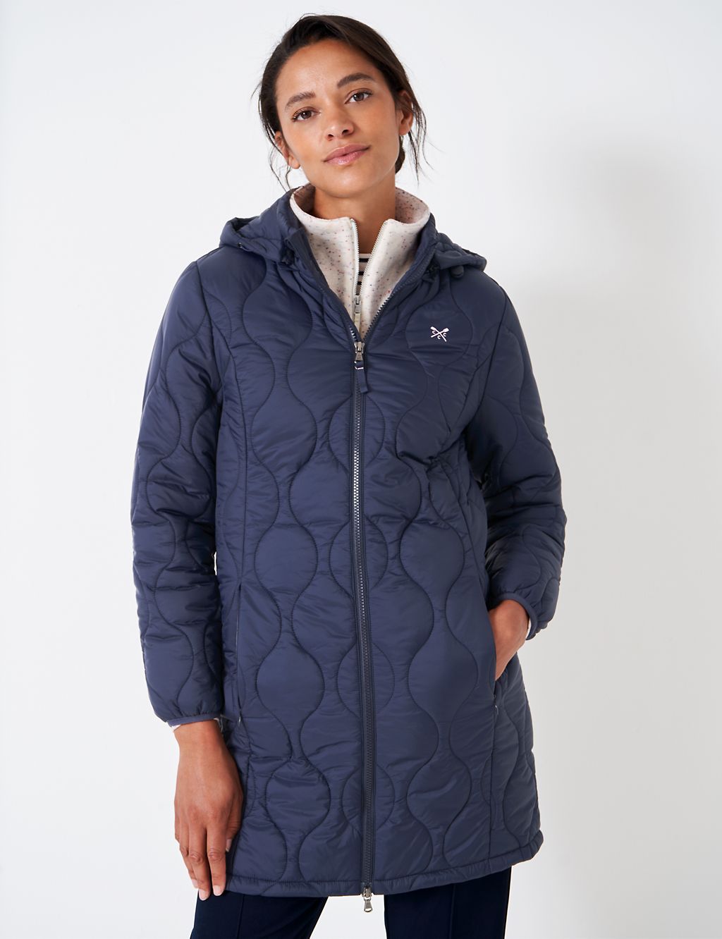 Quilted Lightweight Hooded Longline Coat 3 of 6