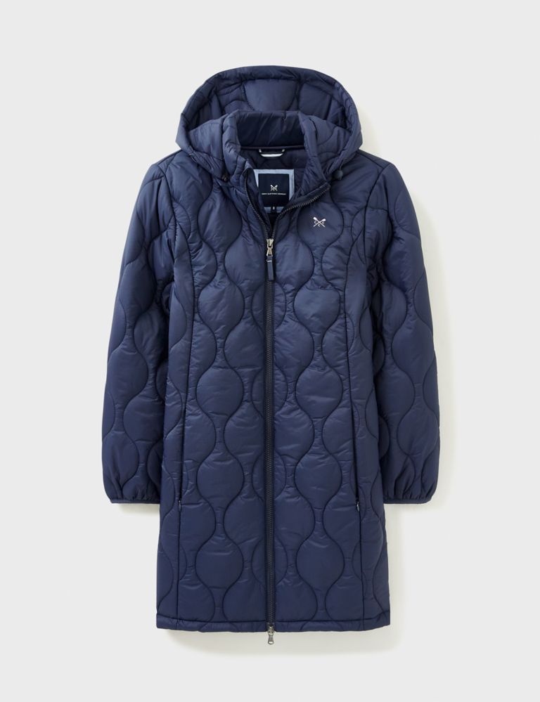 Quilted Lightweight Hooded Longline Coat 2 of 6