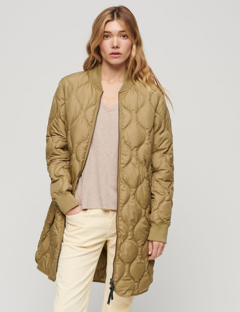 Quilted Lightweight Relaxed Coat 1 of 6
