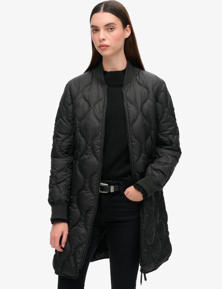 Quilted Lightweight Relaxed Coat 1 of 6