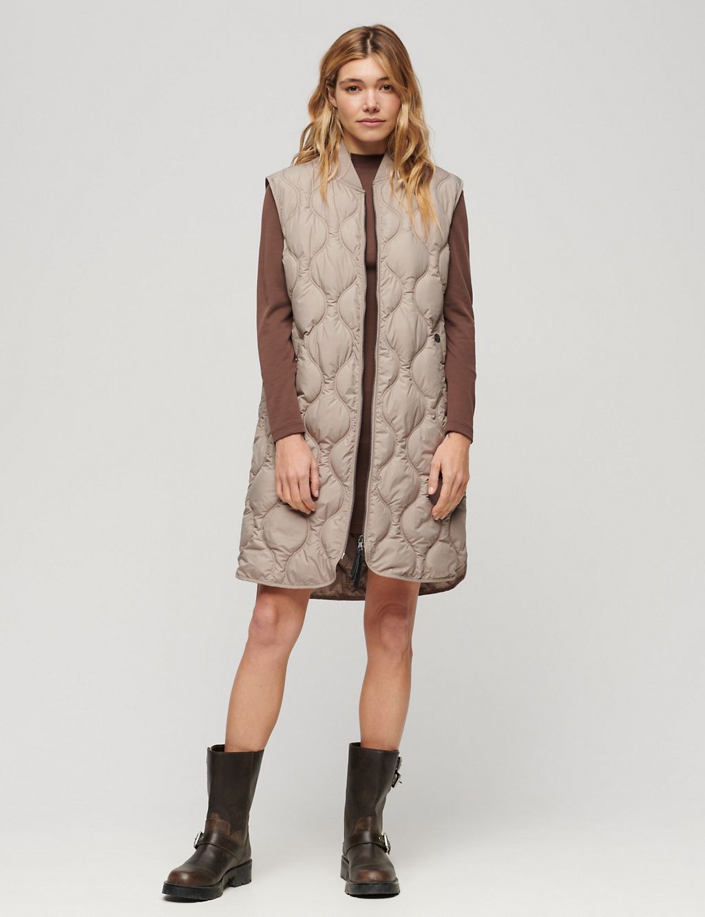 Quilted Longline Gilet 3 of 6
