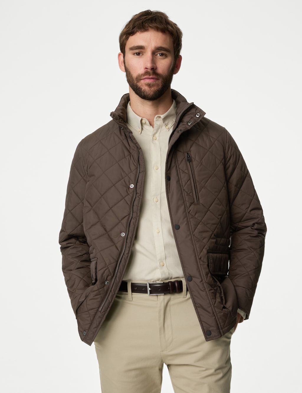 Mens smart quilted jacket clearance