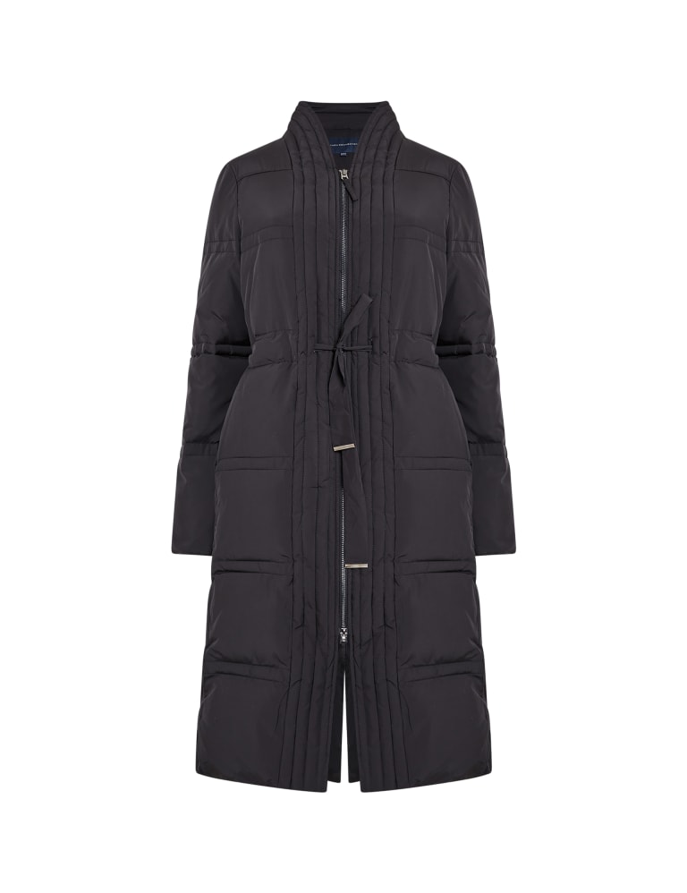 French connection bib online waist quilted jacket