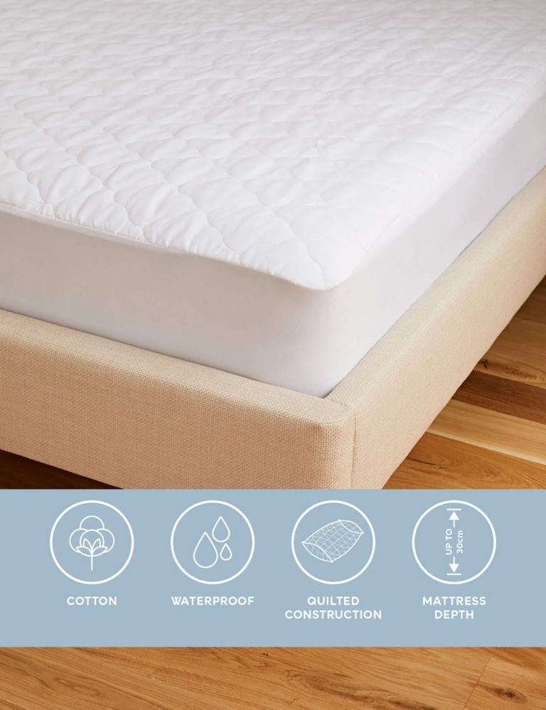 Quilted Waterproof Mattress Protector 1 of 3