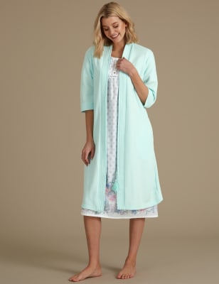 M And S Zip Up Dressing Gown