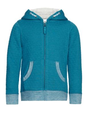 Quilted Zip Through Hooded Sweat Top (1-7 Years) Image 2 of 4