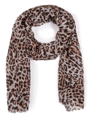 Leopard Print Scarf | M&S Collection | M&S