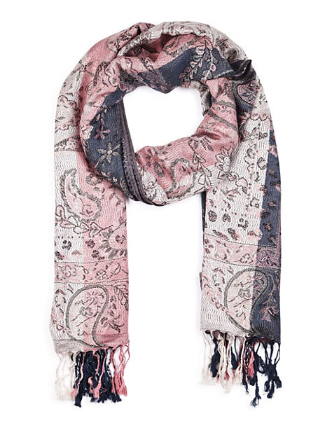 Floral Jacquard Scarf | M&S Collection | M&S