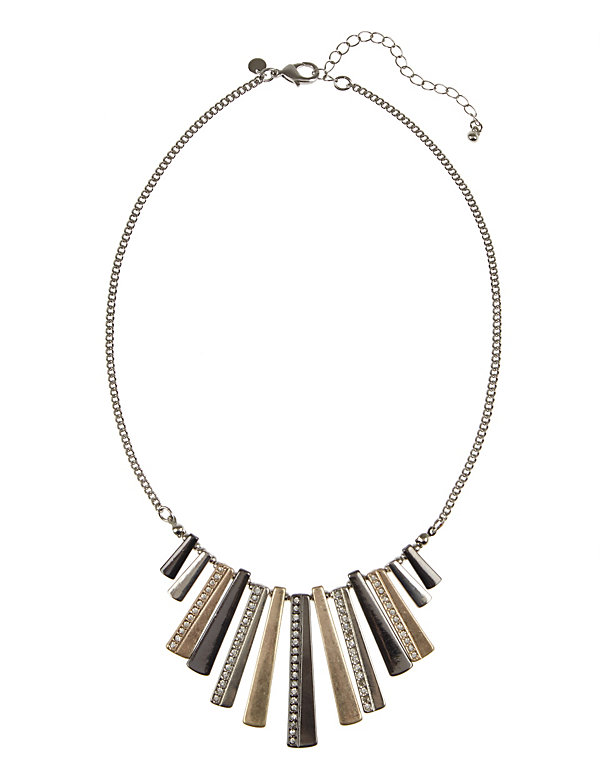 Diamanté Bar Collar Necklace - QA