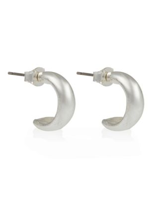 Silver Plated Mini Hoop Earrings - AL