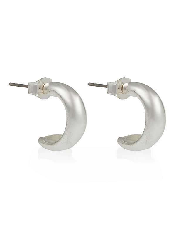 Silver Plated Mini Hoop Earrings - JE