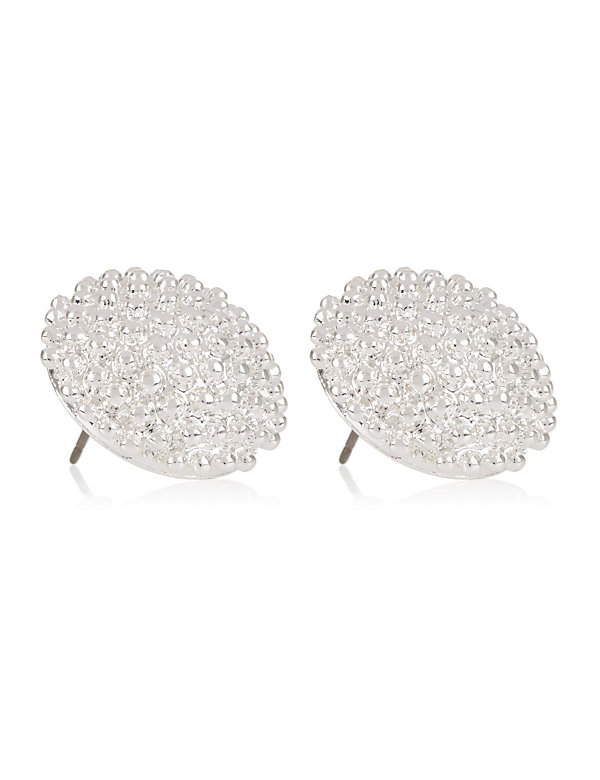 Silver Plated Bobble Stud Earrings - QA