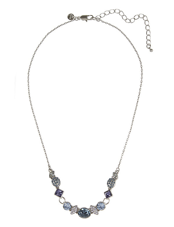 Pavé Diamanté Cluster Collar Necklace MADE WITH SWAROVSKI® ELEMENTS - HK