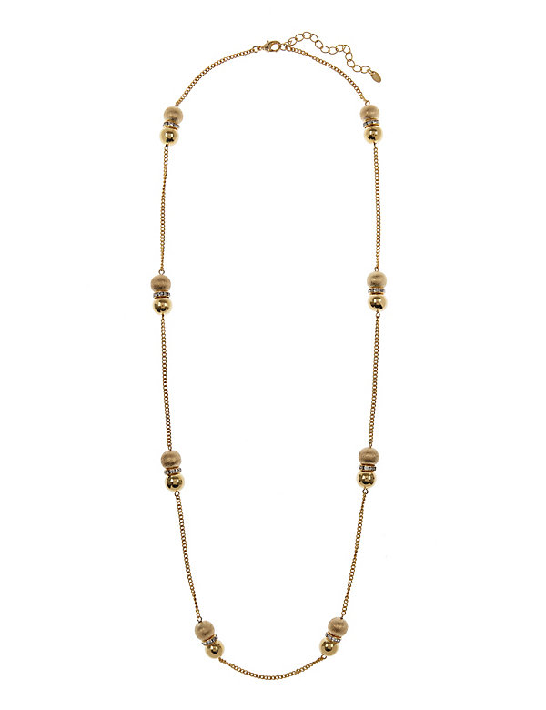 Gold Plated Bead Necklace - JE
