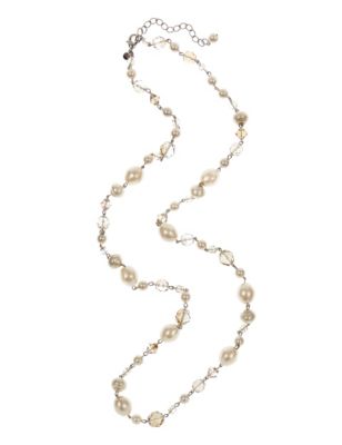 Pearl Effect Pretty Rope Necklace - SG