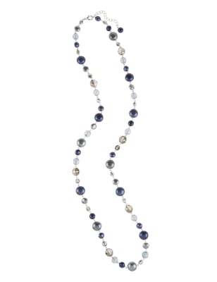 Collar de cordón largo con brillantes en varios tonos | ES