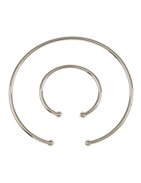 Sleek Necklace & Bracelet Set - SG