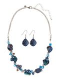 Stone Shell Twist Necklace & Earrings Set