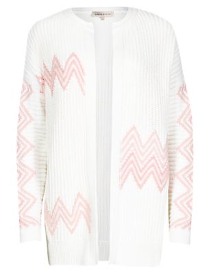 Open Front Chevron Stitch Cardigan | Limited Edition | M&S