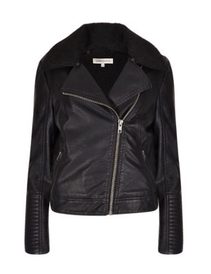 Borg Lined Faux Leather Jacket | Limited Edition | M&S
