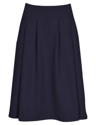 Textured Knee Length Skirt | Per Una | M&S