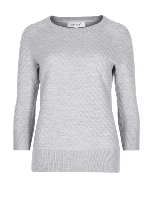 Waffle Knit Jumper | Per Una | M&S