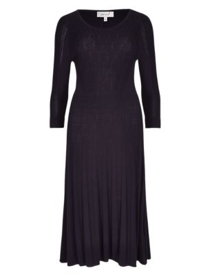 Textured Fit & Flare Knitted Dress | Per Una | M&S