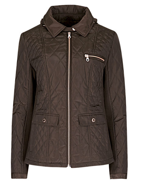 Lightly Padded Quilted Jacket with Stormwear™ | Per Una | M&S