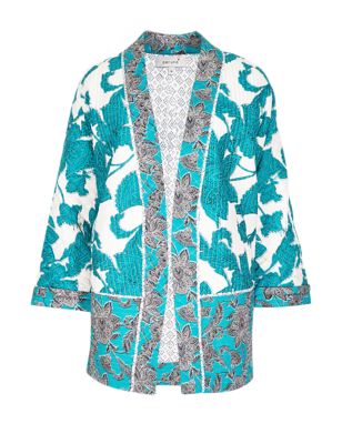 Pure Modal Floral Kimono Quilted Jacket | Per Una | M&S