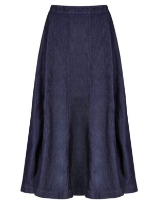 Panelled Calf Length Skirt | Per Una | M&S